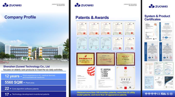 ZuoweiTech céntrase en produtos intelixentes para o coidado das persoas maiores.