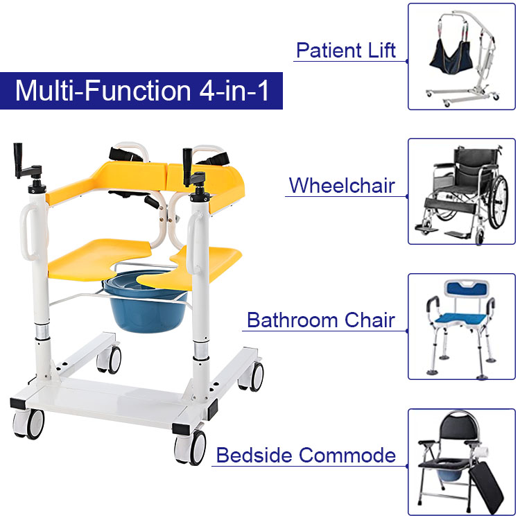 Manual Lift Transfer Chair Zuowei ZW366S For Elderly (1)