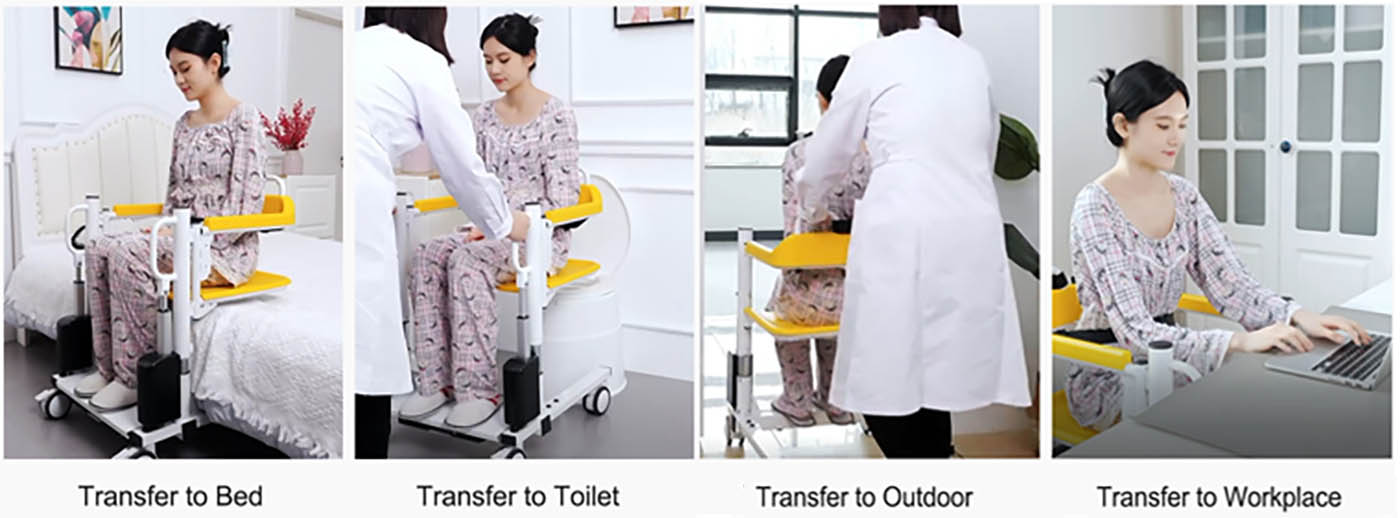 Multi-function Electric Lift Transfer Chair Zuowei ZW387D For Patient-2 (2)