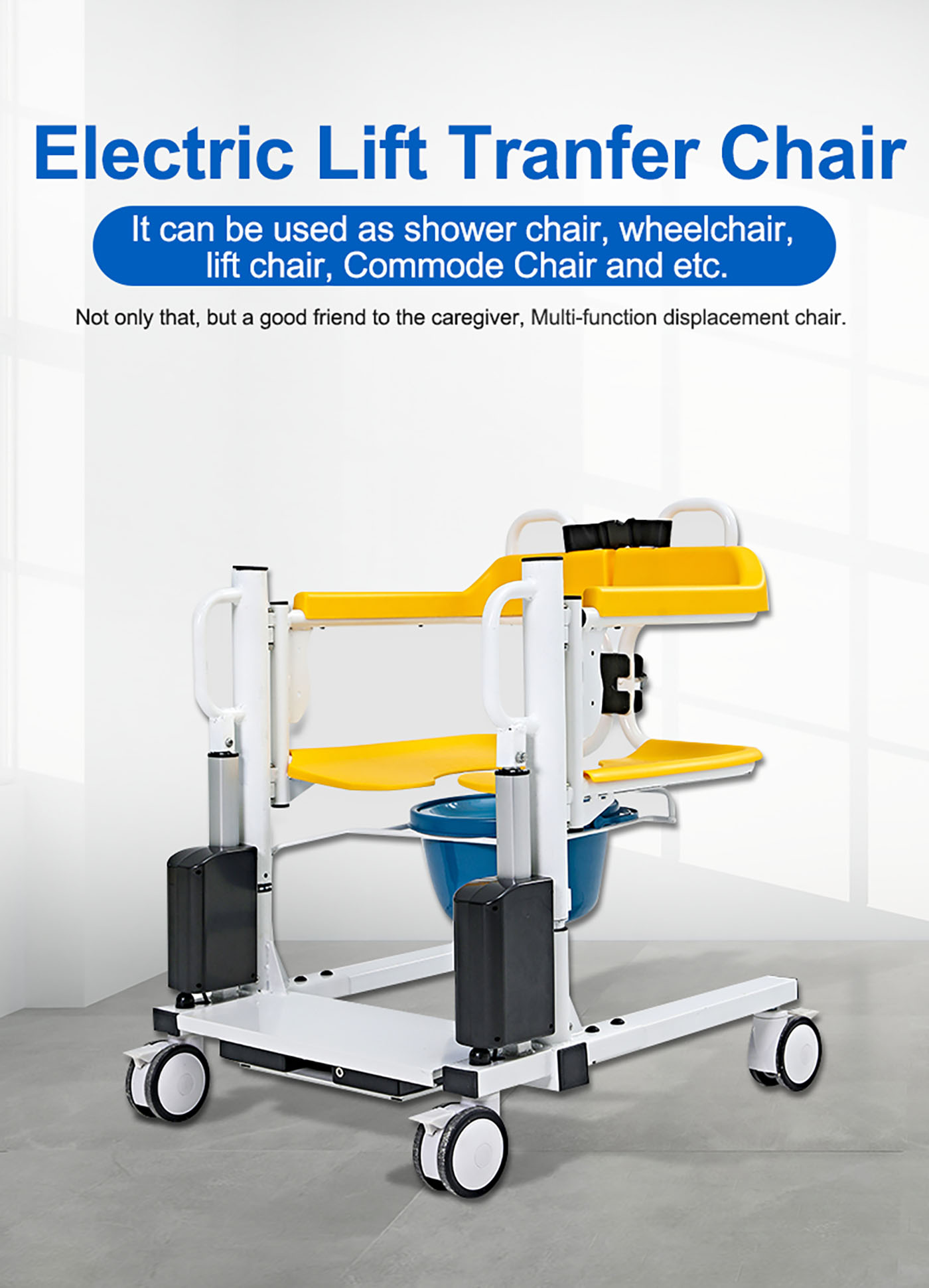 Multi-function Electric Lift Transfer Chair Zuowei ZW387D For Patient-4 (6)