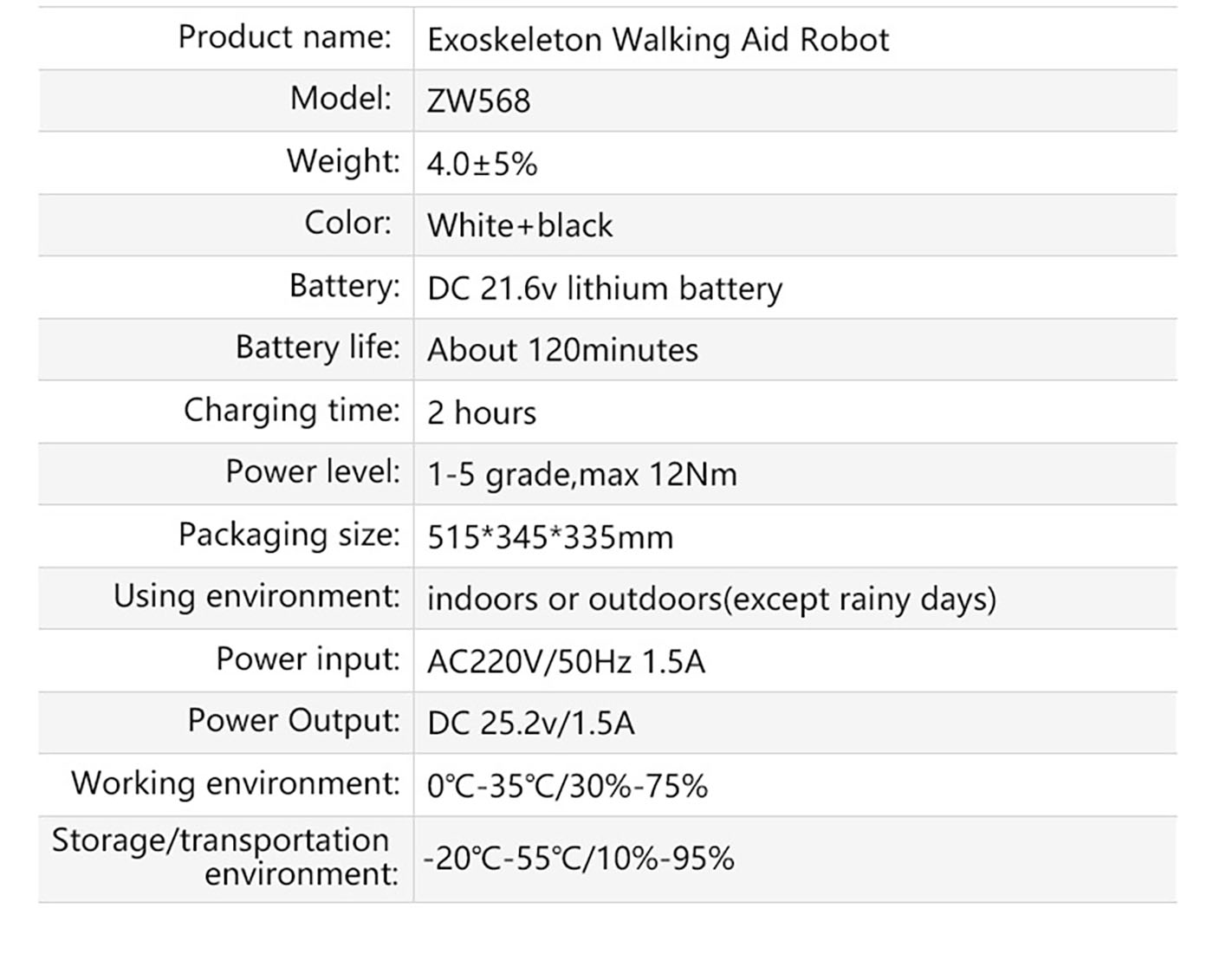 බලගතු Exoskeleton Lower Limb Walking Aid Robot Zuwei ZW568-5 (4)