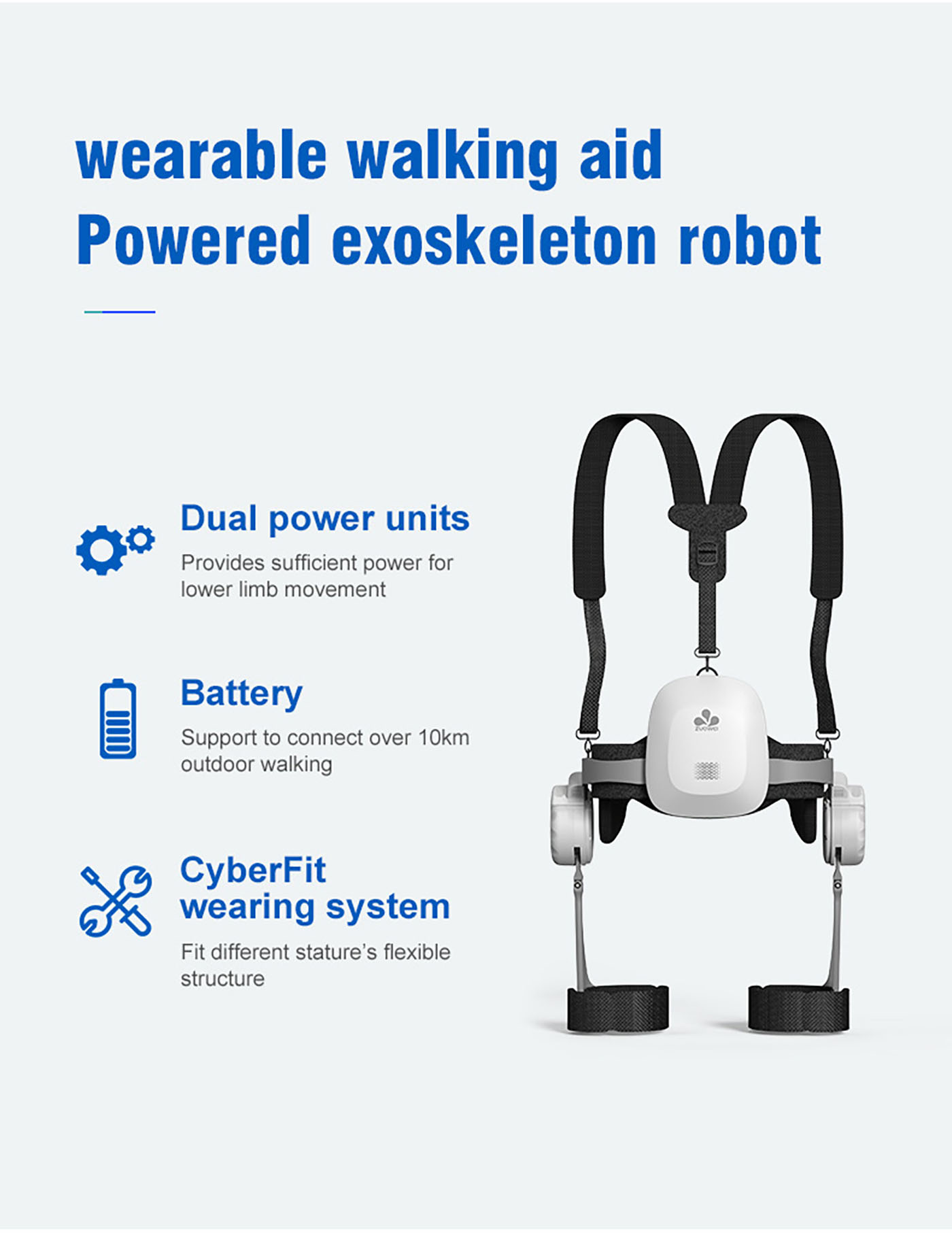 Powered Exoskeleton Lower Limb Walking Aid Robot Zuowei ZW568-5 (5)