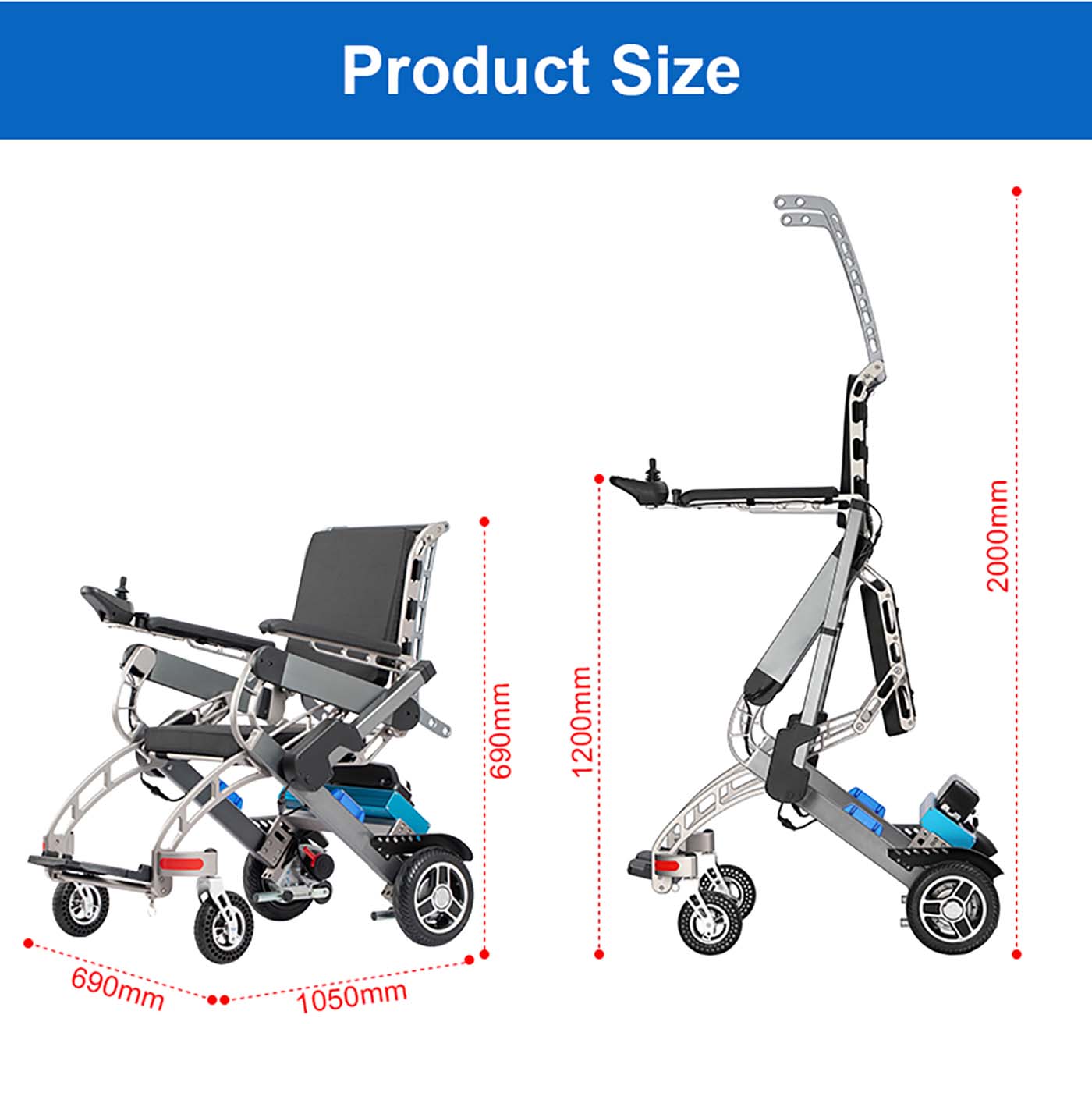Rehabilitation Gait Training Walking Aids Electric Wheelchair Zuowei ZW518-5 (4)