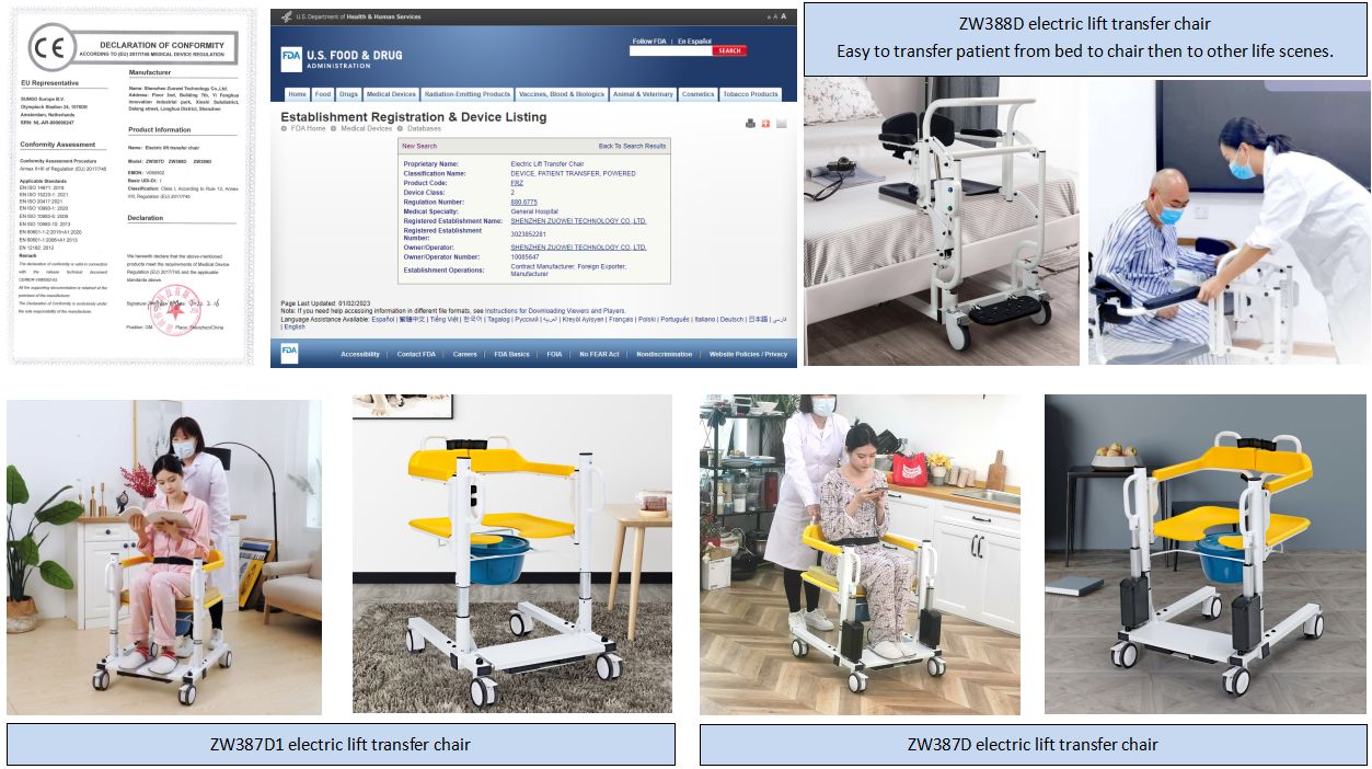 Series of Patient Transfer Lift Chair